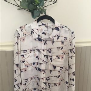 Equipment Brand 100% Silk Shirt Buttoned Cuffs